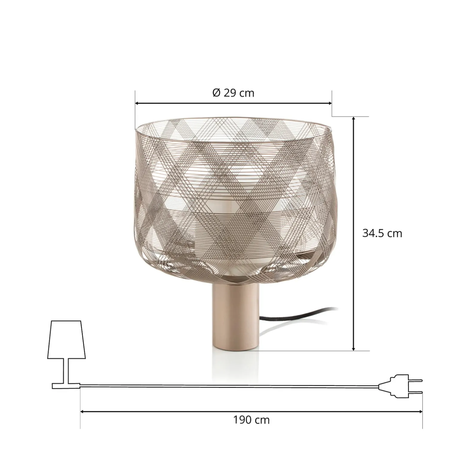 Forestier Antenna M Tischlampe 29 cm metallic grau