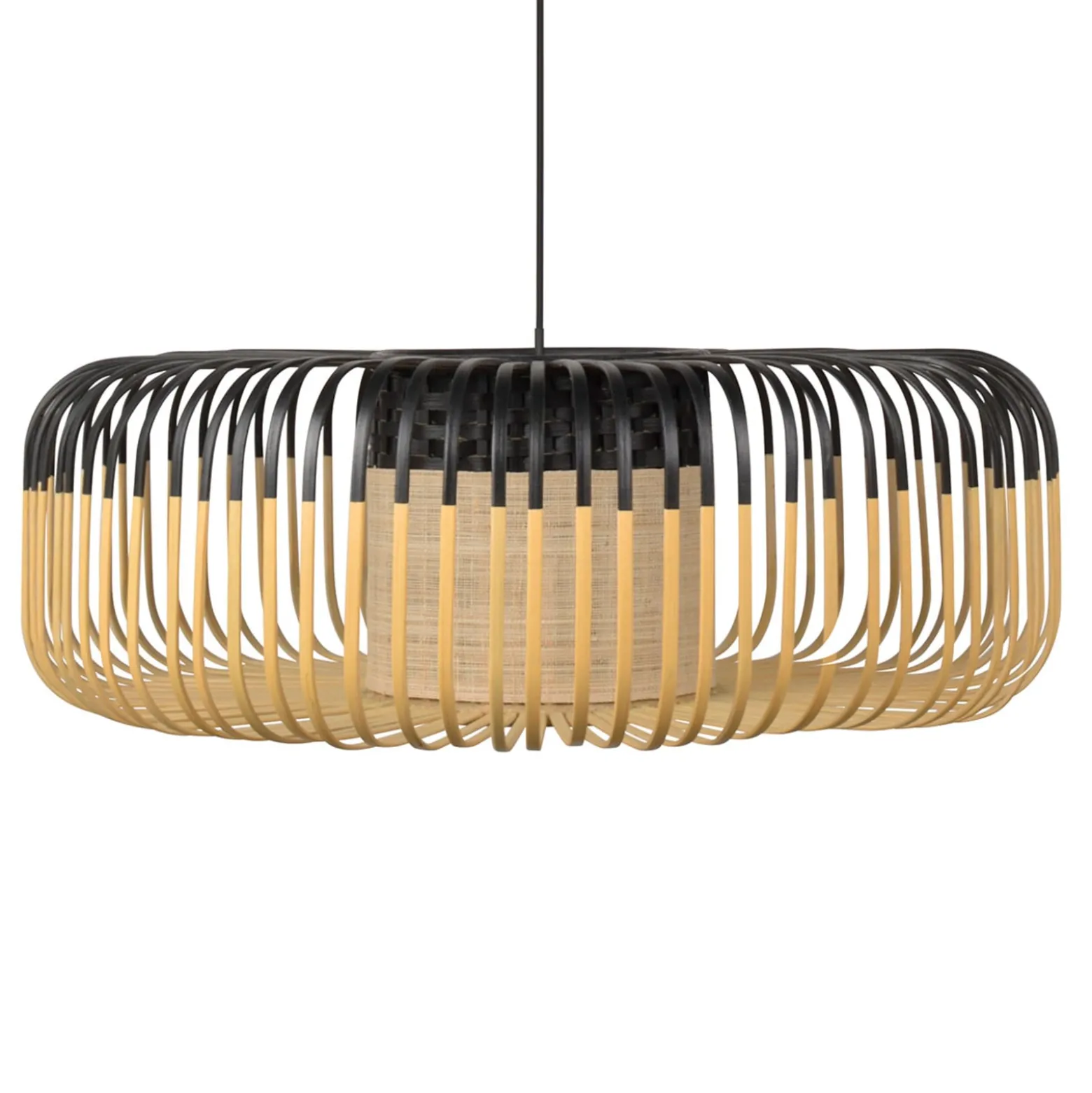 Forestier Bamboo Light XL Pendellampe 60cm schwarz