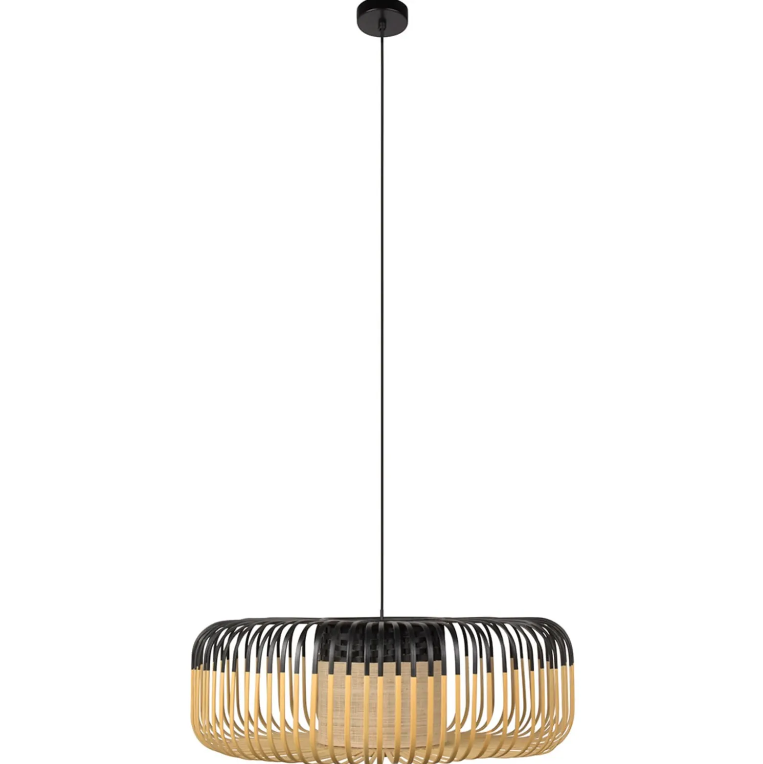 Forestier Bamboo Light XL Pendellampe 60cm schwarz