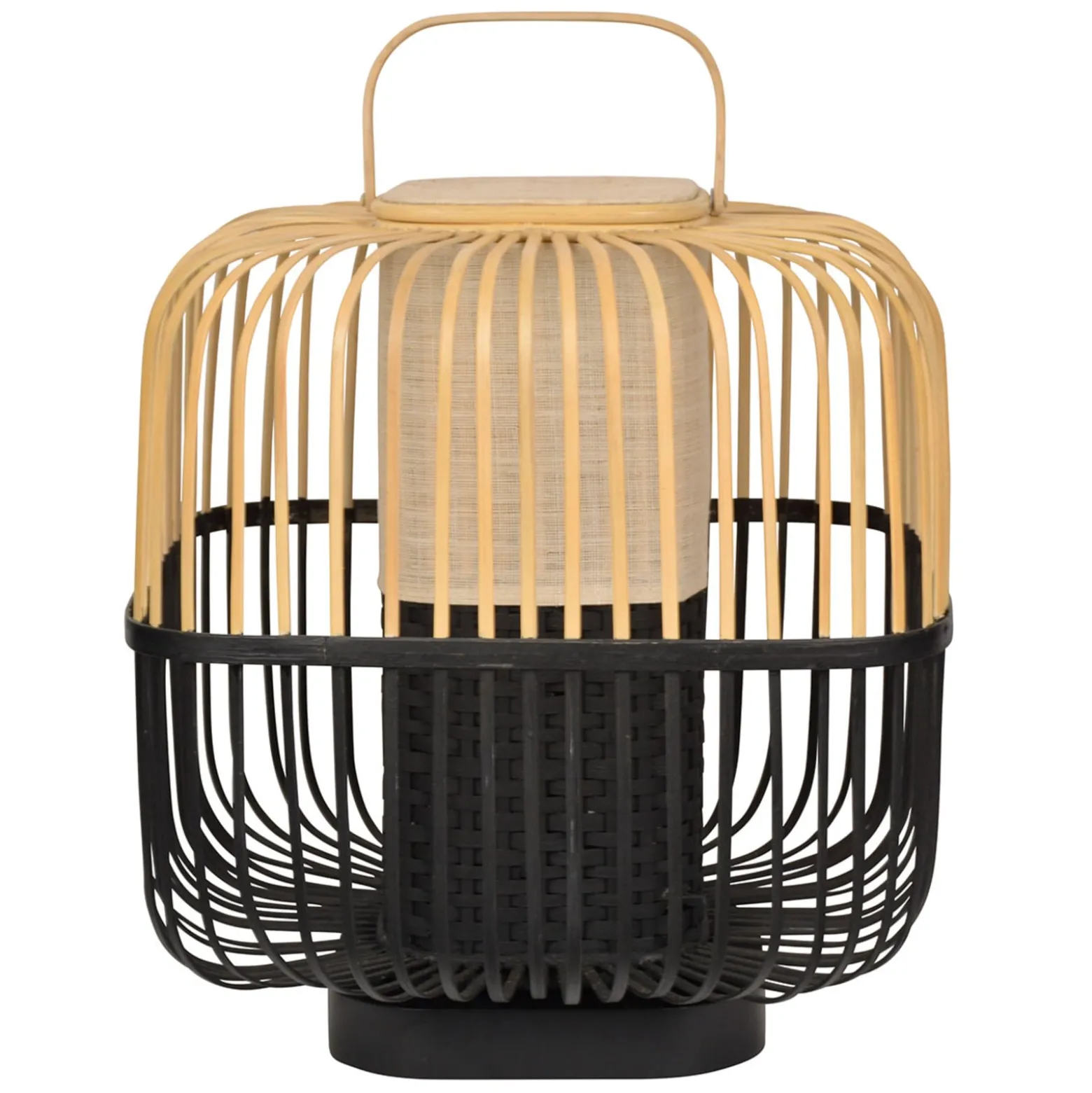 Forestier Bamboo Square M Tischleuchte in Schwarz