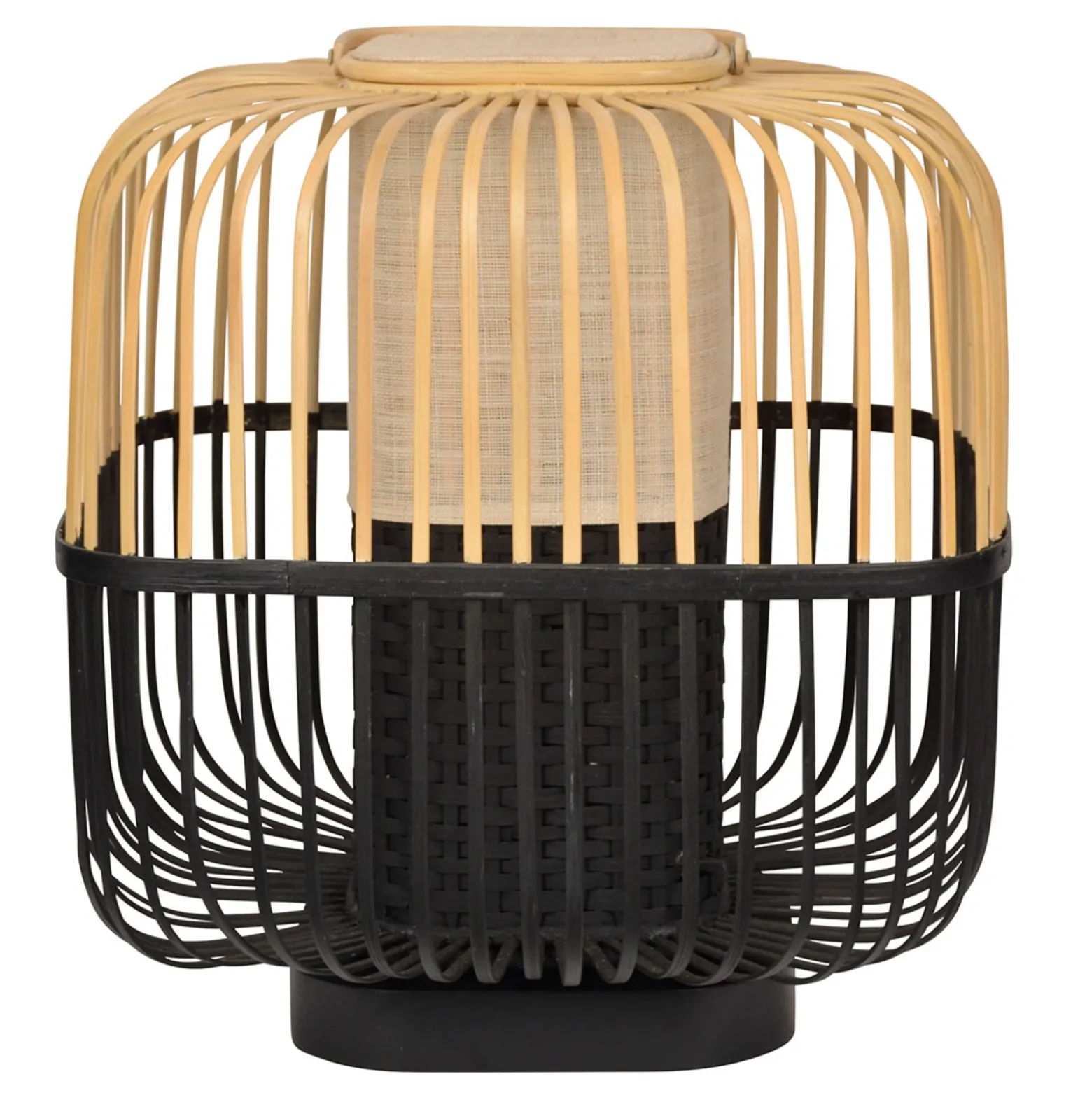 Forestier Bamboo Square M Tischleuchte in Schwarz