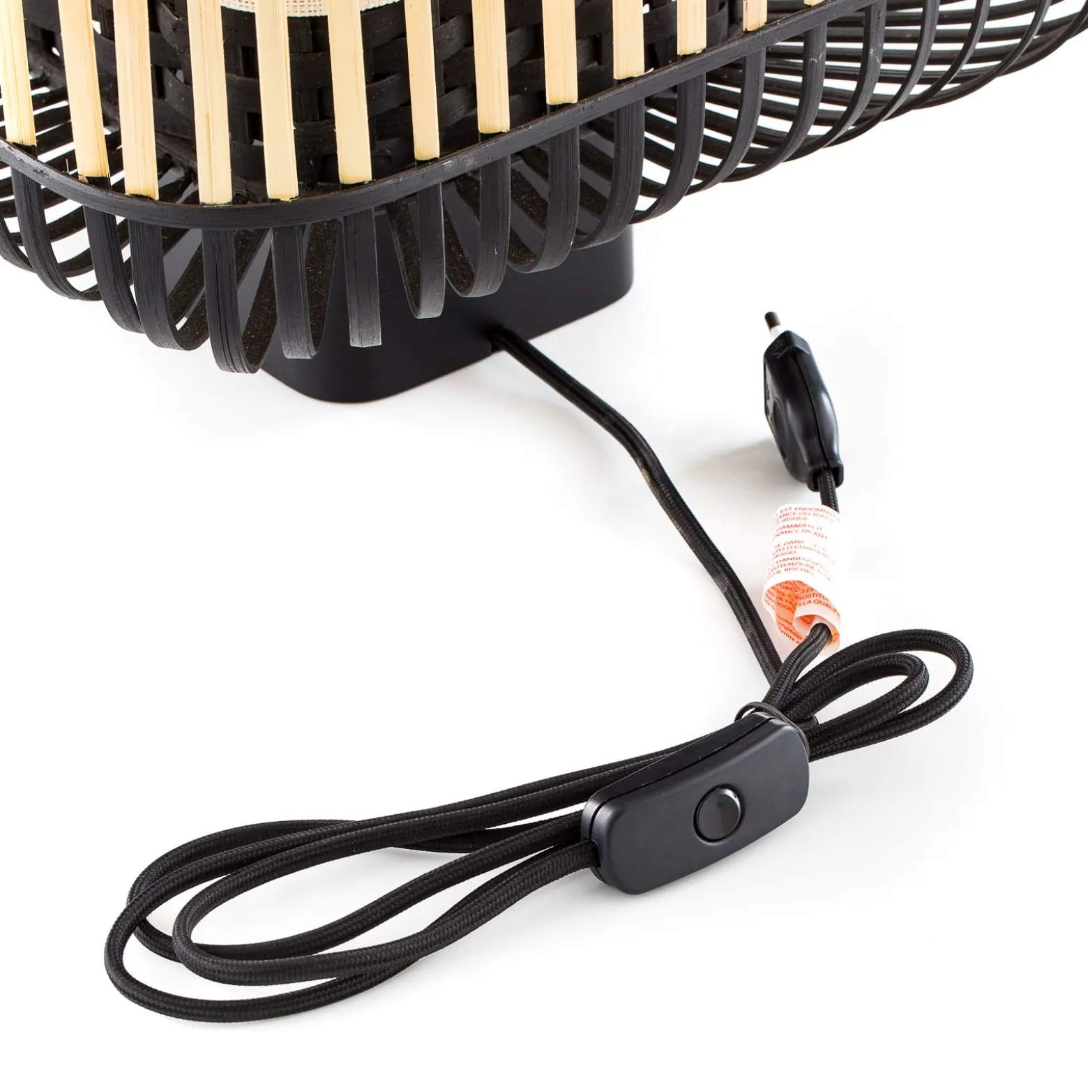Forestier Bamboo Square S Tischleuchte in Schwarz