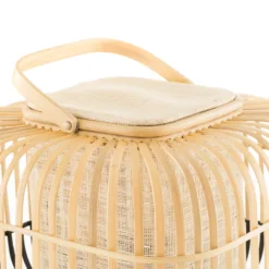 Forestier Bamboo Square S Tischleuchte in Schwarz