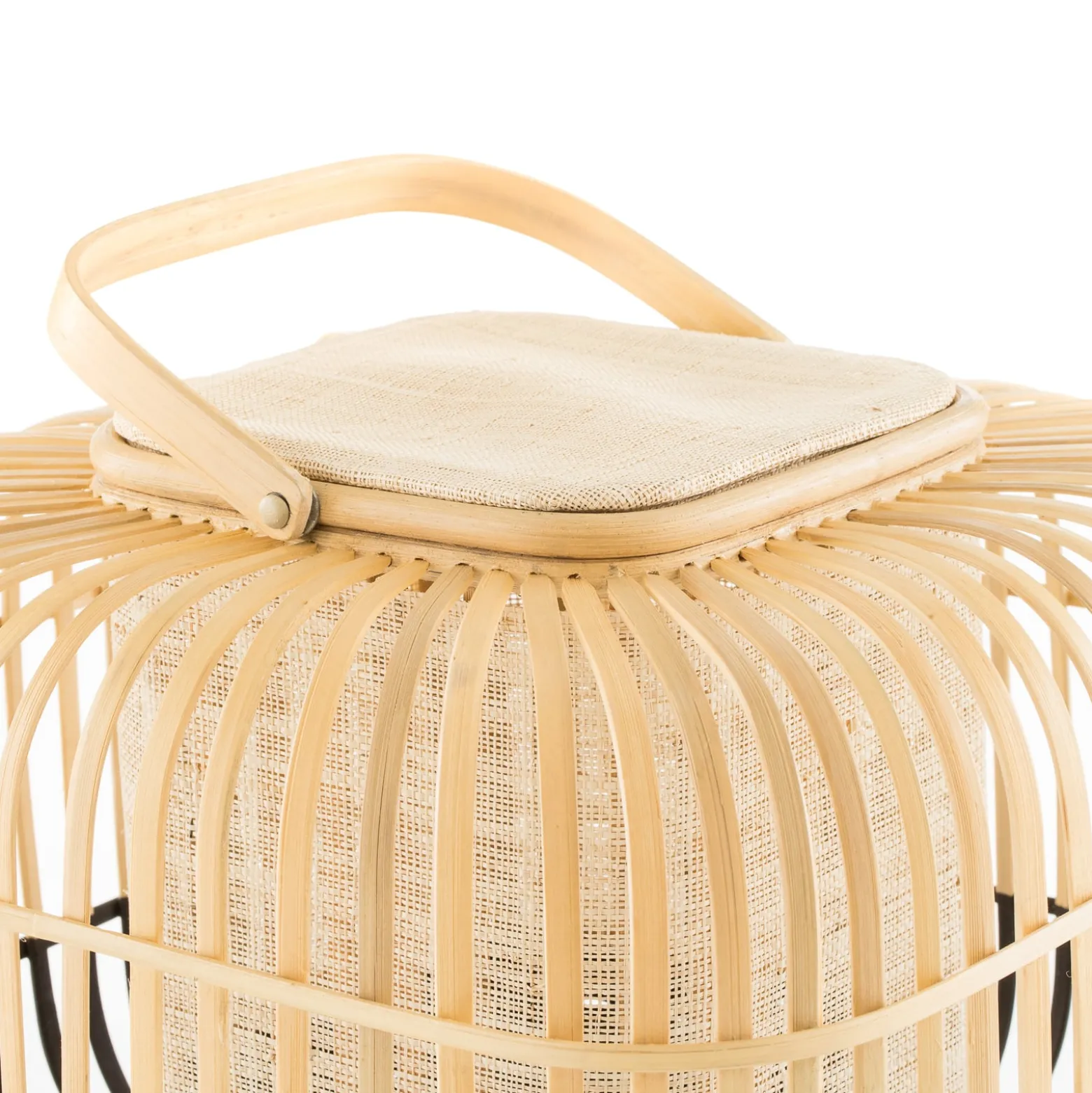 Forestier Bamboo Square S Tischleuchte in Schwarz