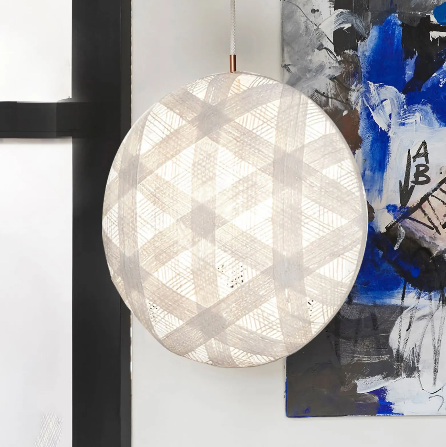 Forestier Chanpen M Hexagonal Hängelampe, weiß