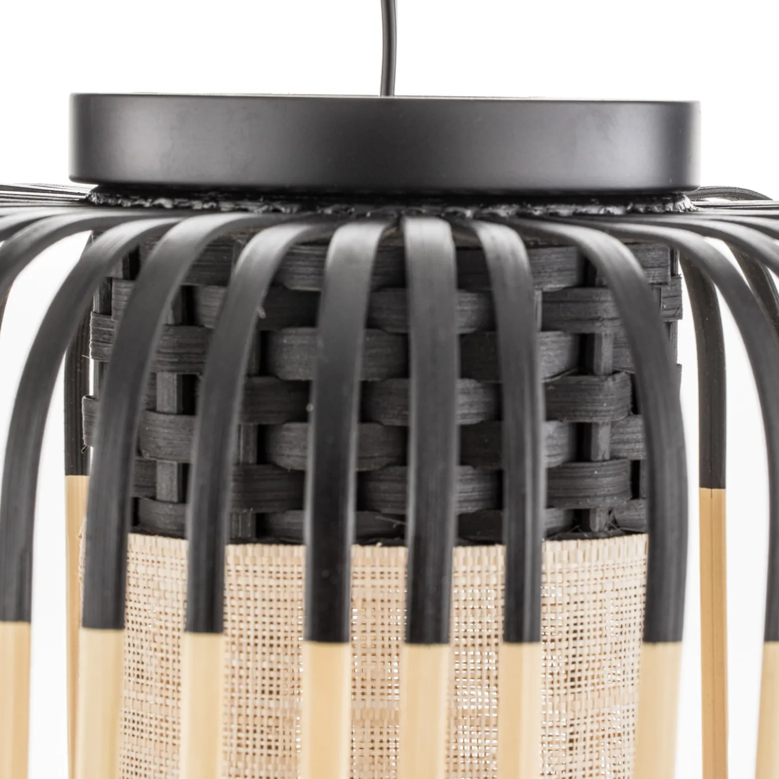 Forestier Deckenleuchte Bamboo S, Ø 35 cm, schwarz