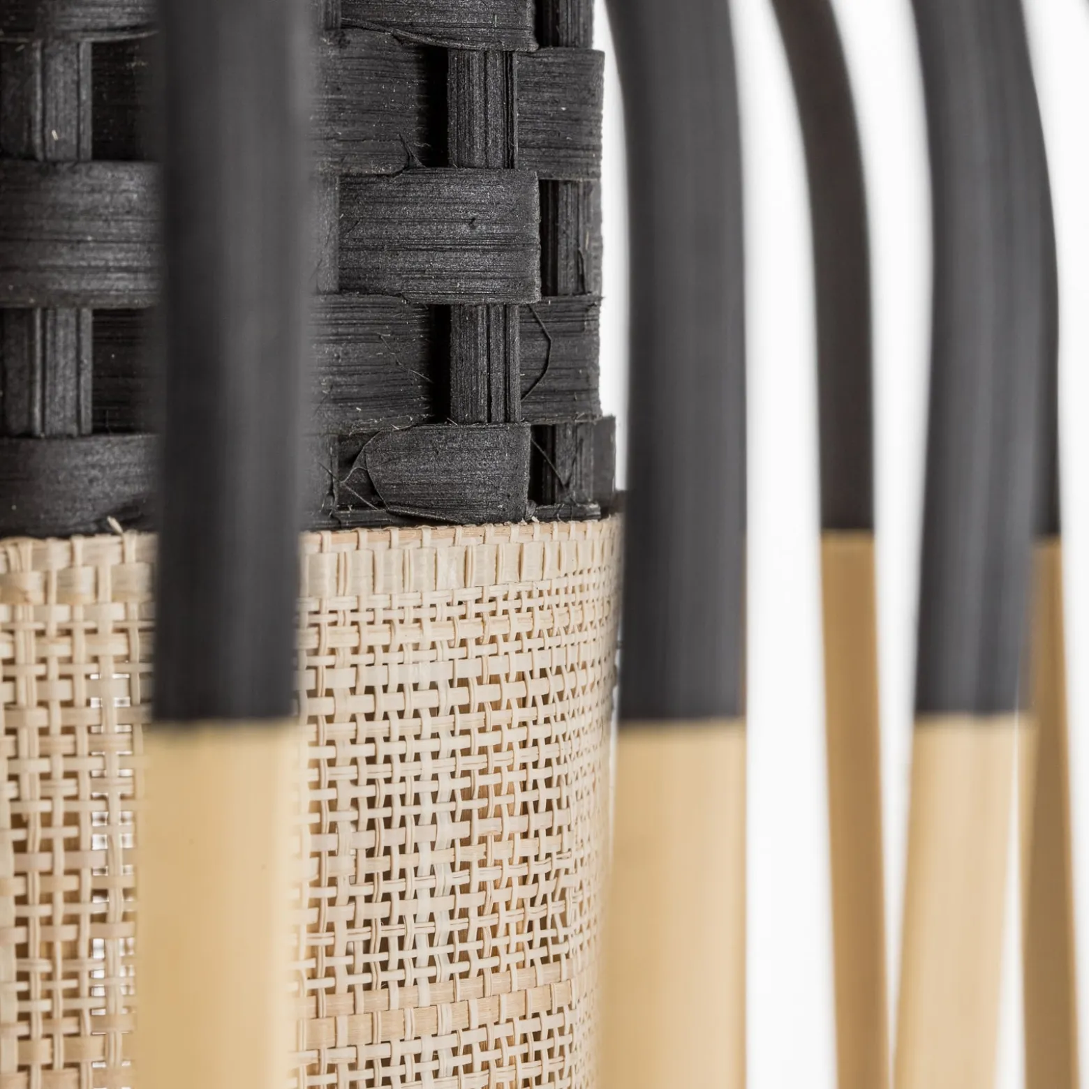 Forestier Deckenleuchte Bamboo S, Ø 35 cm, schwarz