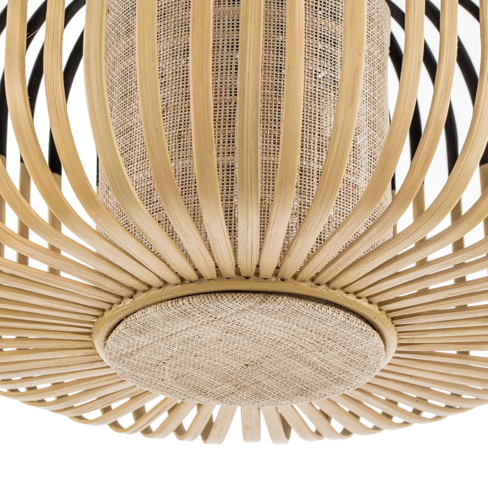 Forestier Deckenleuchte Bamboo S, Ø 35 cm, schwarz