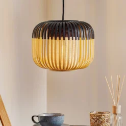 Forestier Pendellampe Bamboo XS, Ø 27 cm, schwarz