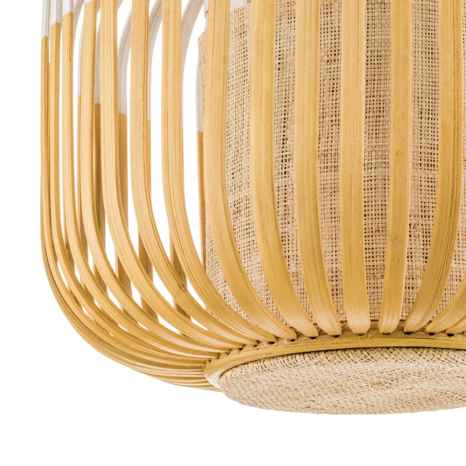 Forestier Pendellampe Bamboo XS, Ø 27 cm, weiß