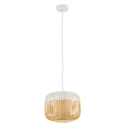 Forestier Pendellampe Bamboo XS, Ø 27 cm, weiß