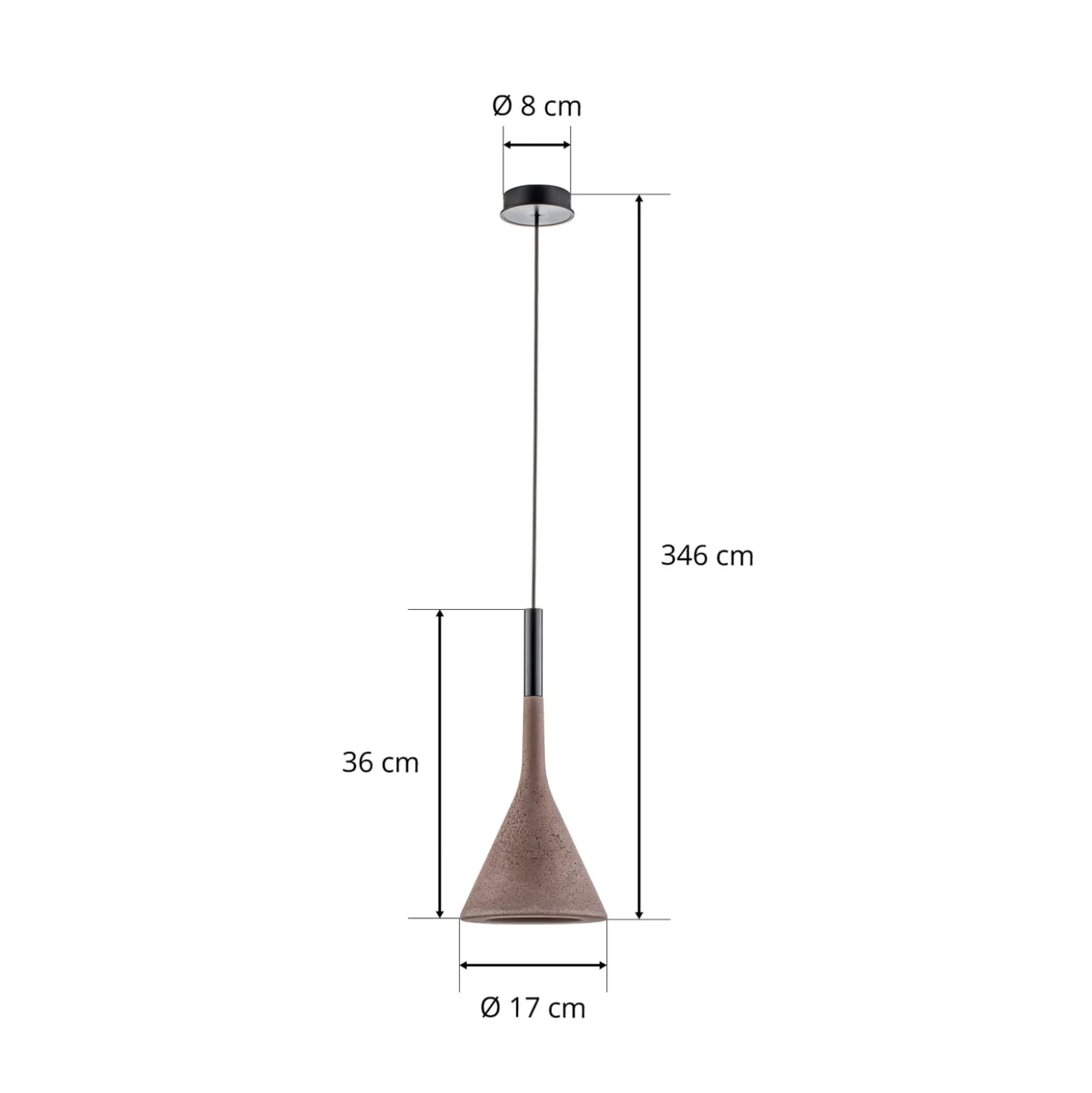 Foscarini Aplomb Hängeleuchte GU10 aus Beton braun