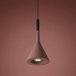 Foscarini Aplomb Hängeleuchte GU10 aus Beton rot