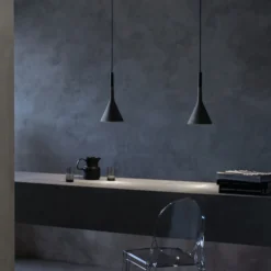 Foscarini Aplomb Mini Hängeleuchte aus Beton, grau