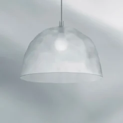Foscarini Bump Pendelleuchte weiß gefrostet