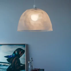 Foscarini Bump Pendelleuchte weiß gefrostet