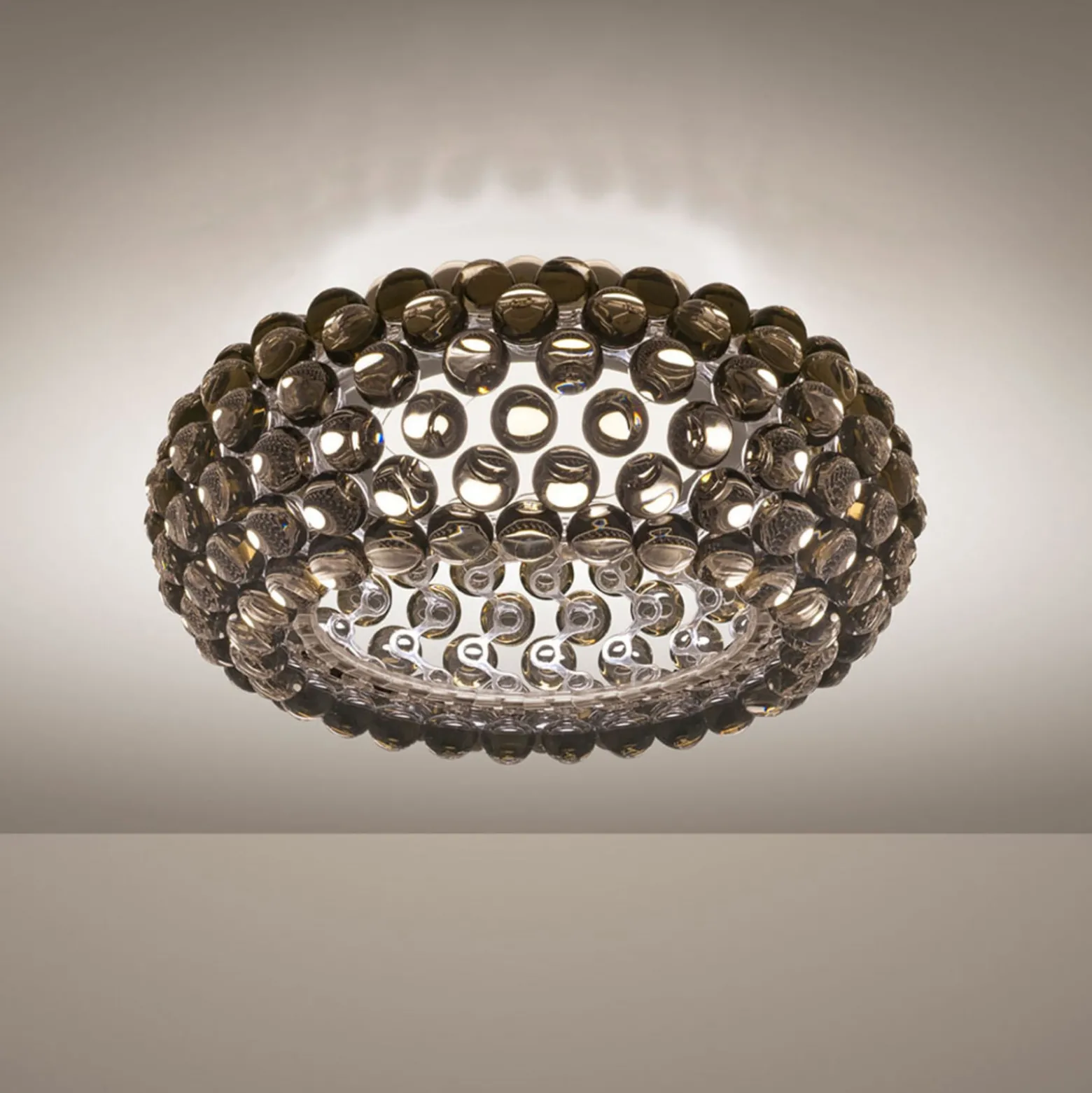 Foscarini Caboche Plus LED-Deckenlampe rauchgrau