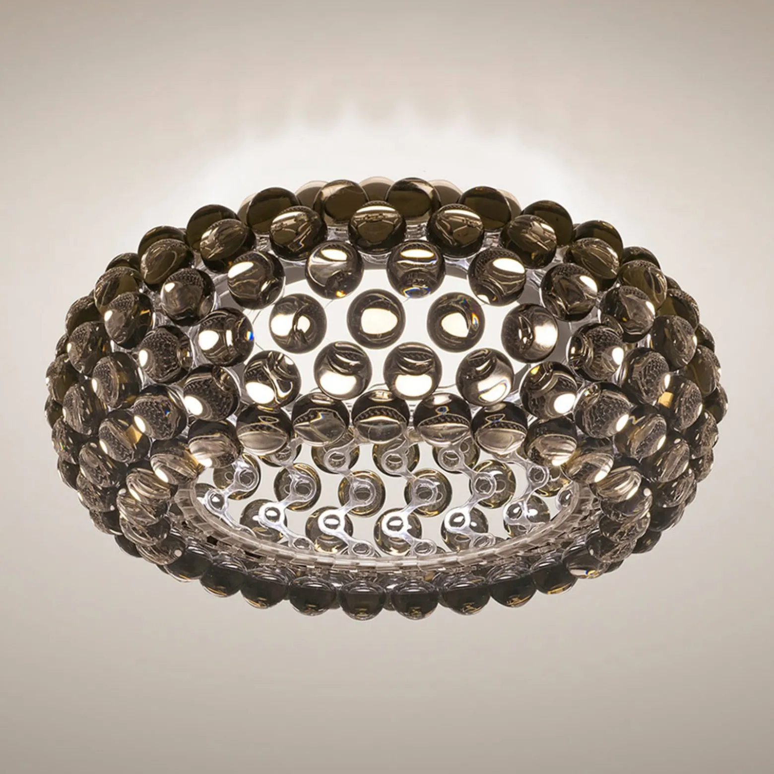 Foscarini Caboche Plus LED-Deckenlampe rauchgrau
