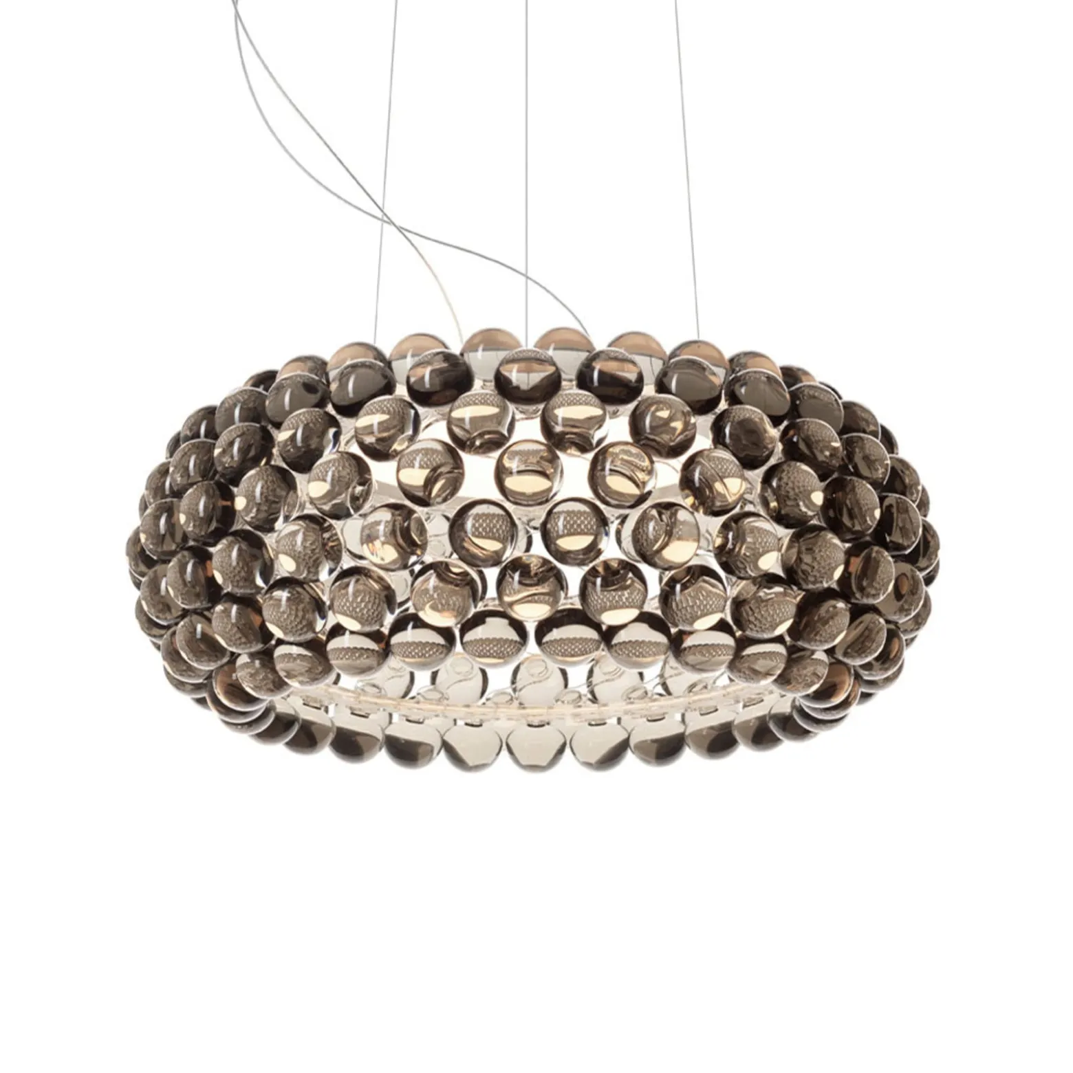 Foscarini Caboche Plus media Pendel dimmbar grau
