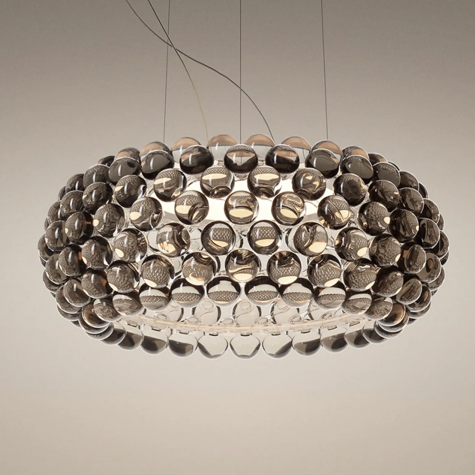 Foscarini Caboche Plus media Pendel on/off grau