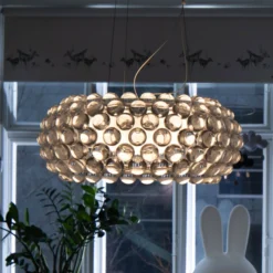 Foscarini Caboche Plus media Pendel on/off grau