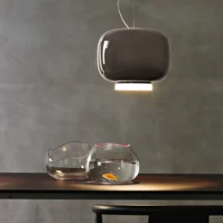Foscarini Chouchin 3 LED-Hängeleuchte, grau