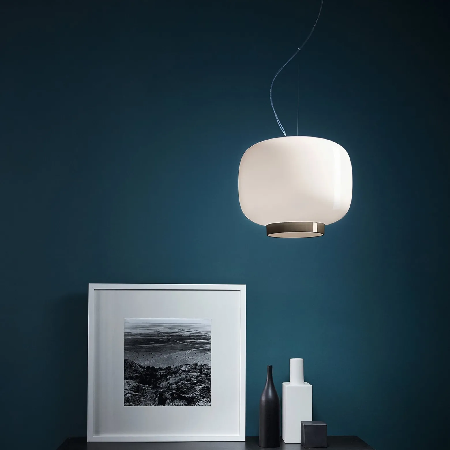 Foscarini Chouchin Reverse 3 LED-Pendel weiß/grau