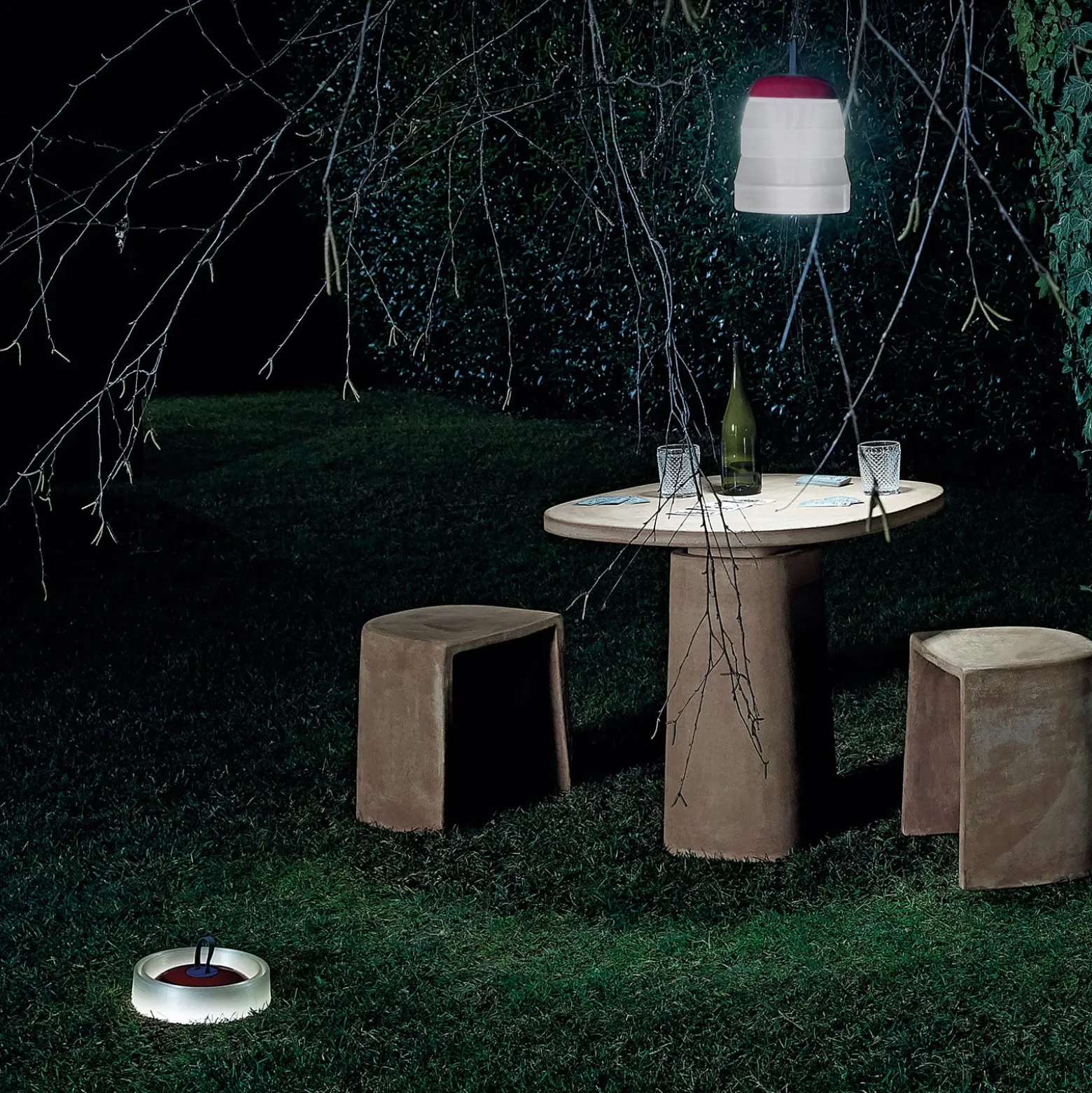 Foscarini Cri Cri LED-Außen-Dekoleuchte, rot