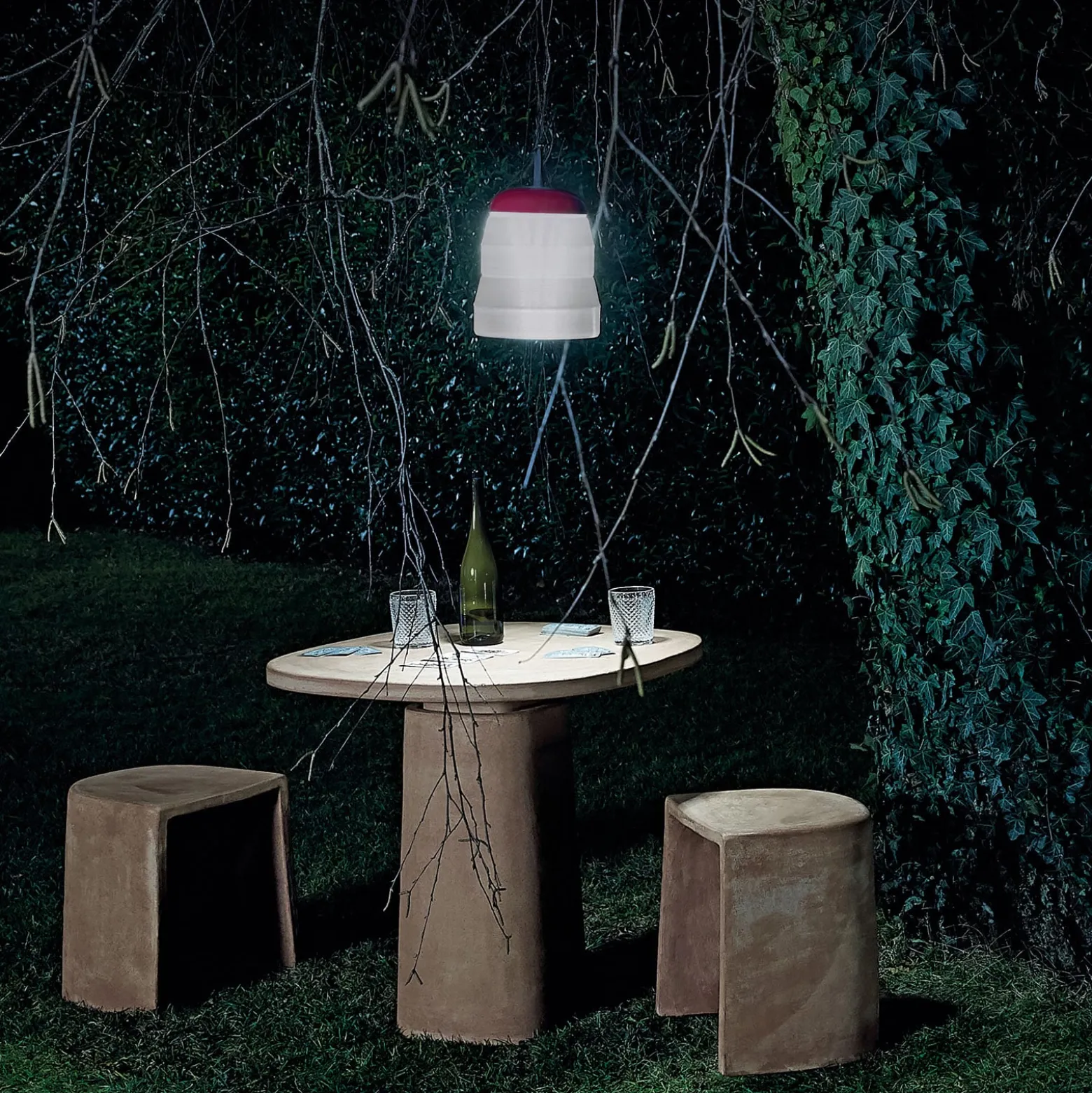 Foscarini Cri Cri LED-Außen-Dekoleuchte, rot