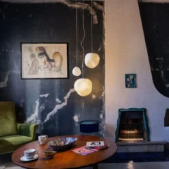 Foscarini Hängeleuchte Hoba Midi, Ø 19 cm, Abhängung 350 cm