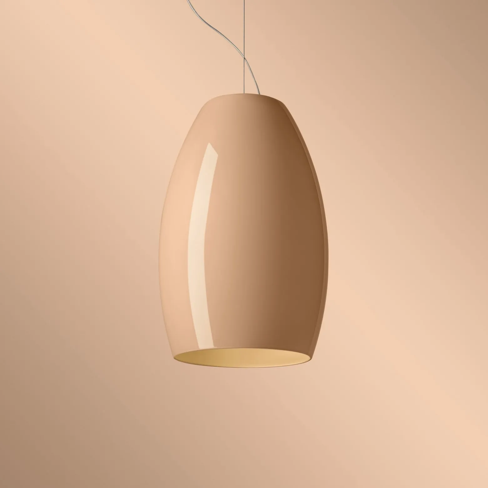 Foscarini LED-Hängelampe Buds 1, cipria, Abhängung 350 cm