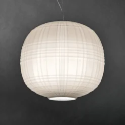 Foscarini Tartan LED-Hängeleuchte, weiß