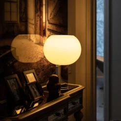 Foscarini Tischleuchte Buds 3, weiß, Glas, Kunststoff, E27