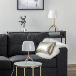 Foscarini Tischleuchte Lumiere 30, 35 cm, Blasenglas, dim.