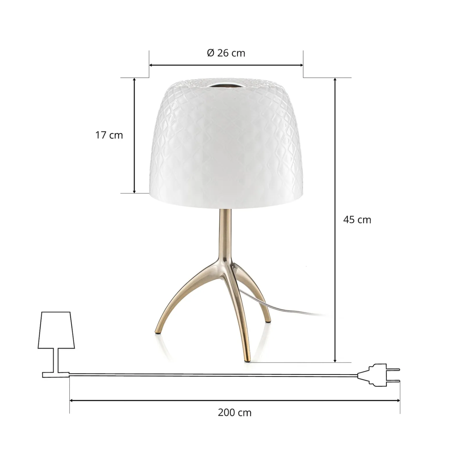Foscarini Tischleuchte Lumiere 30, 45 cm, Pastille, ein/aus