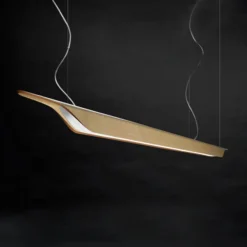 Foscarini Troag M LED-Hängeleuchte aus Holz, natur
