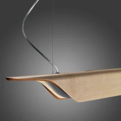 Foscarini Troag M LED-Hängeleuchte aus Holz, natur