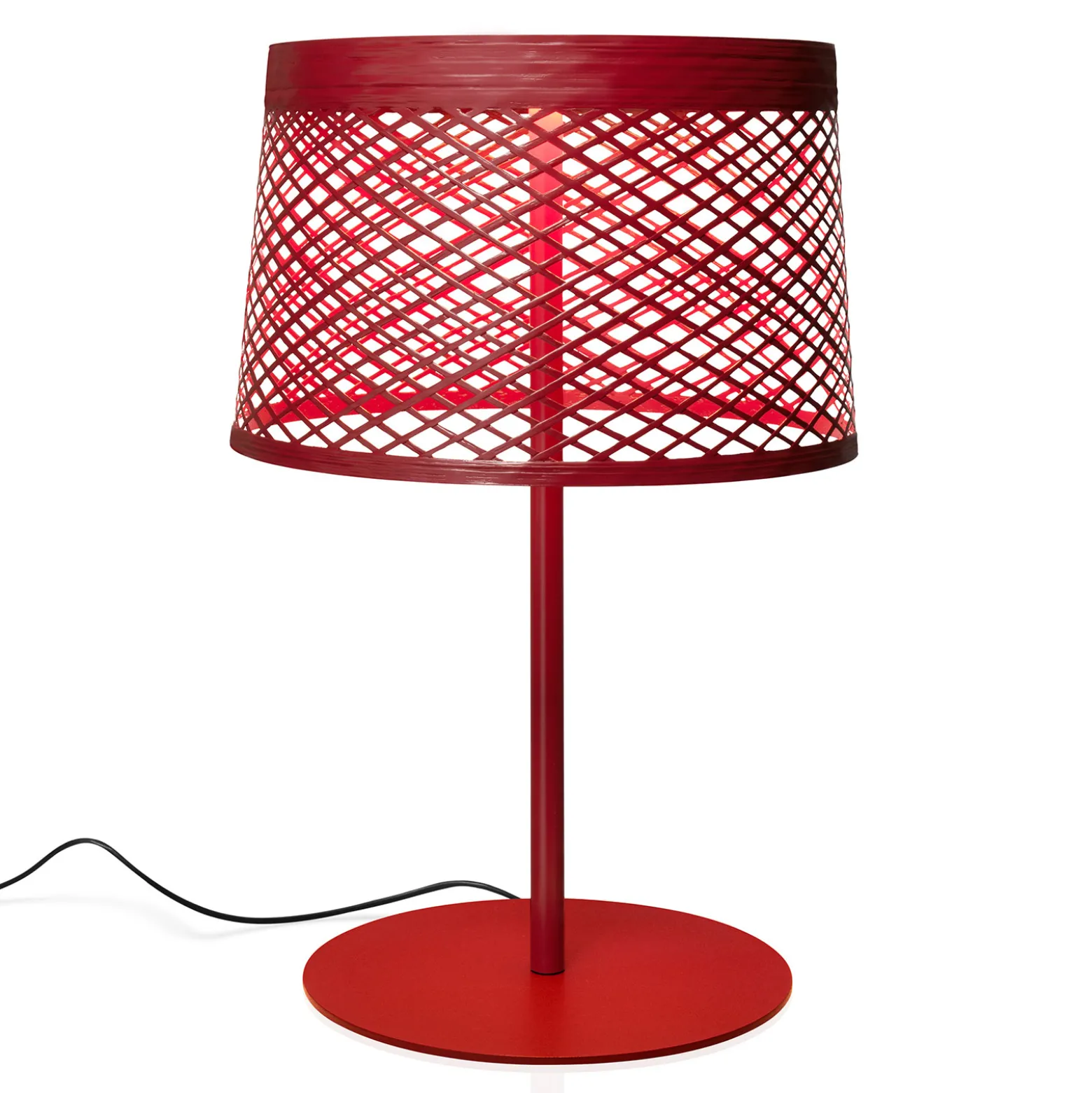 Foscarini Twiggy Grid XL LED-Tischlampe, karminrot