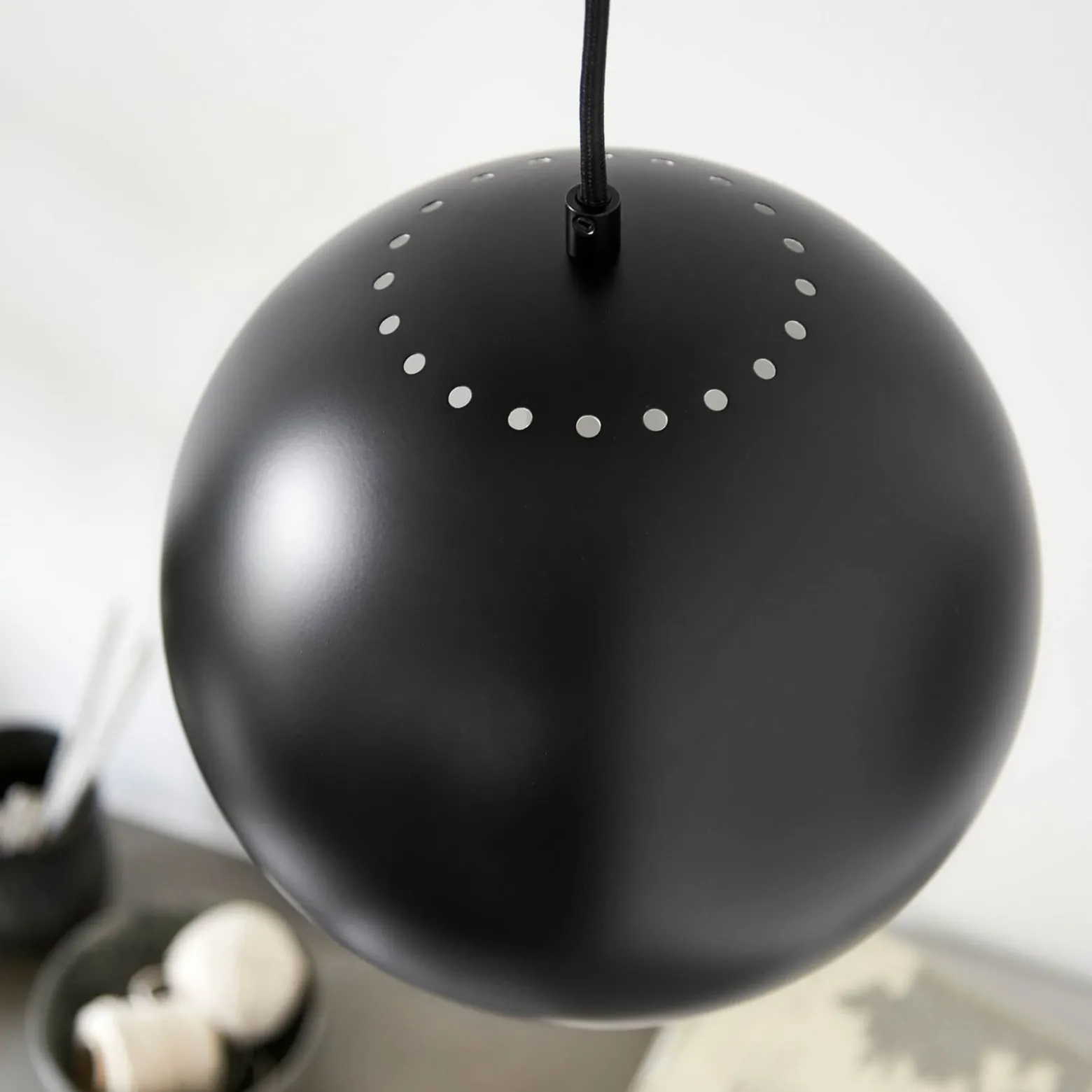 FRANDSEN Ball Hängelampe, Ø 25 cm, schwarz matt