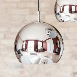FRANDSEN Hängeleuchte Ball, chromfarben glänzend, Ø 18 cm