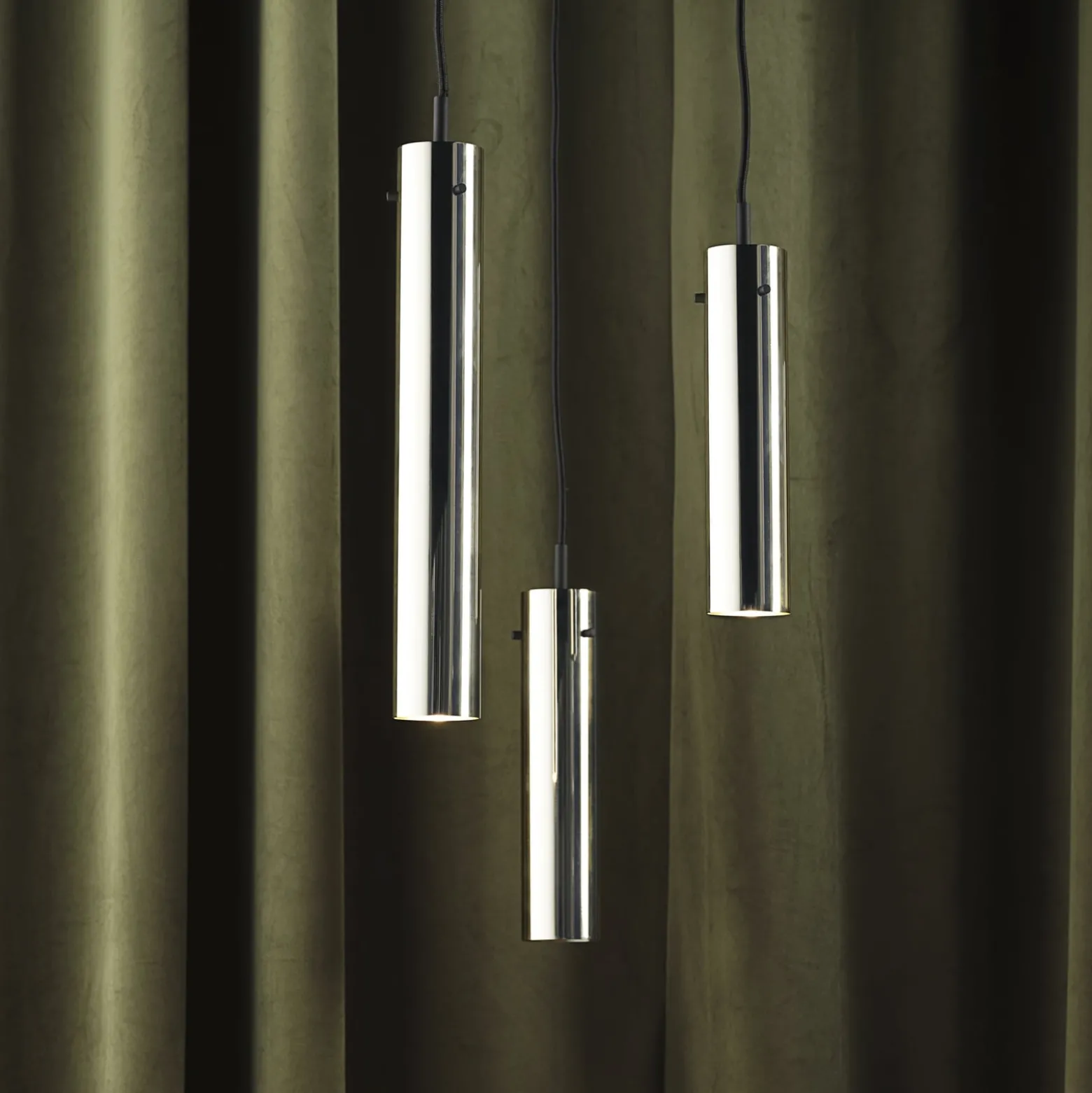 FRANDSEN Hängeleuchte FM2014, Stahl, glänzend, Höhe 24 cm