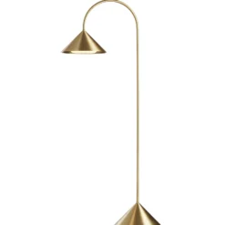 FRANDSEN LED-Akku-Stehlampe Grasp, messingfarben, Höhe 72 cm