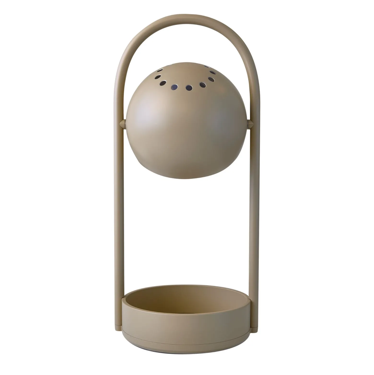 FRANDSEN LED-Akku-Tischlampe Ball Portable, sandgrau, Stahl