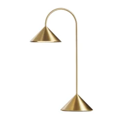 FRANDSEN LED-Akku-Tischlampe Grasp, messingfarben, Höhe 47cm