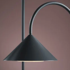 FRANDSEN LED-Akku-Tischlampe Grasp, petrol, 47 cm, Metall