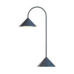 FRANDSEN LED-Akku-Tischlampe Grasp, petrol, 47 cm, Metall