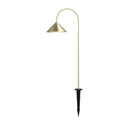 FRANDSEN LED-Erdspießlampe Grasp, messingfarben, 82 cm, IP44