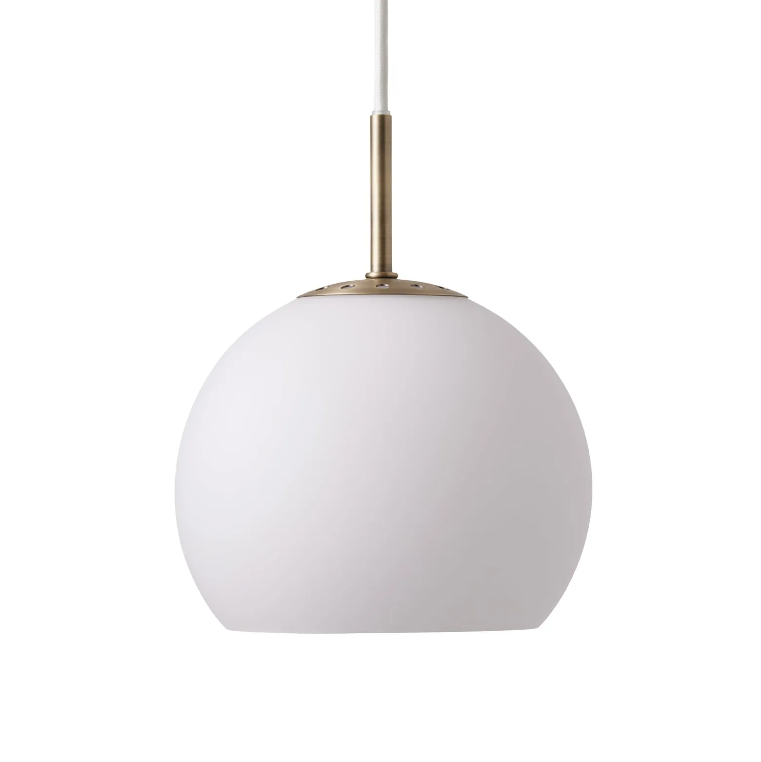 FRANDSEN Pendellampe Ball, opal weiß, Ø 18 cm, Glas