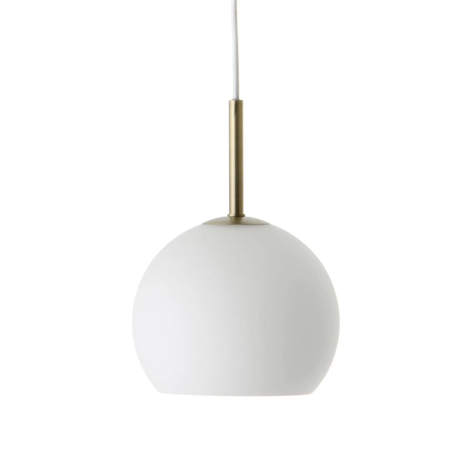 FRANDSEN Pendellampe Ball, opal weiß, Ø 18 cm, Glas