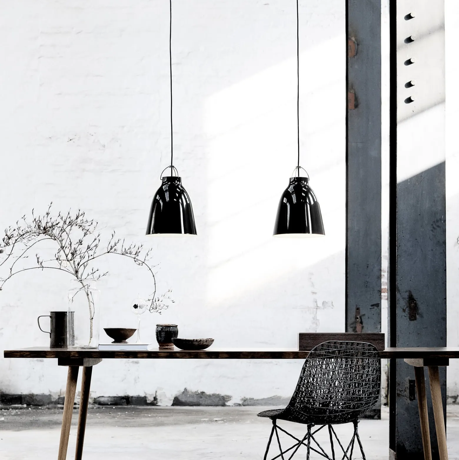 FRITZ HANSEN Caravaggio P2 Glanz schwarz/schwarz